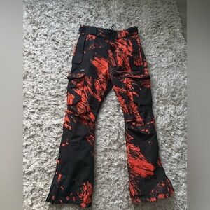 DOPE Black and Orange Cargo Pants
